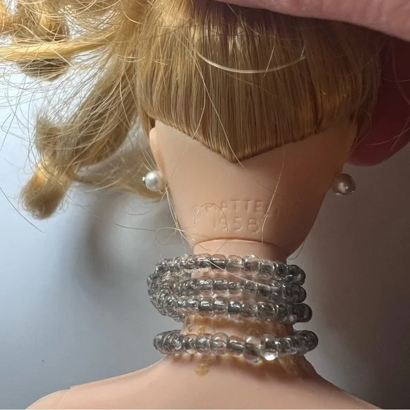 Barbie Doll Brunette 1958 Ponytail Reproduction 1993 Black Dress - Picture 4 of 10